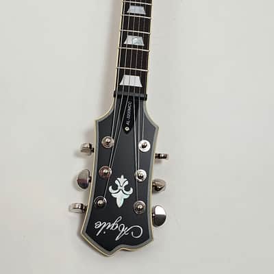 Agile AL-3200MCC Left Handed Satin Blue Purple Burl Electric Guitar image 6