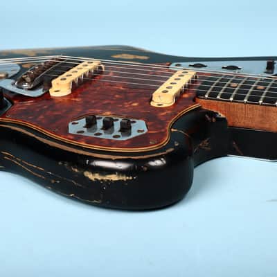 1963 Vintage Fender Jaguar Black Relic Electric Guitar image 10