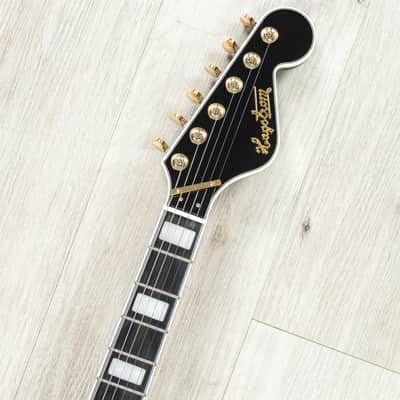 Hagstrom '67 Viking II Hollow-Body Guitar, Resinator Fretboard, Black Gloss image 10