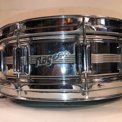 Rogers "5-Line" Dyna-Sonic 5x14" Brass Snare Drum with "Beavertail" Lugs 1967 - 1974 - Chrome image 6
