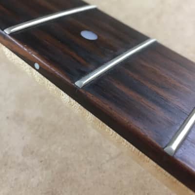 Vintage Electric Guitar Rock Light Flame Maple Neck Bone Nut Satin Relic 12” Radius Rosewood Fretboard image 4