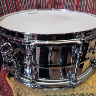 Pearl IP1465 Ian Paice Signature 14x6.5" Stainless Steel Snare Drum 2010s - Chrome Over Steel image 4