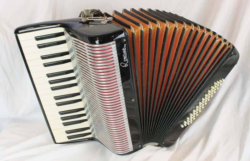 8406 - Black Romana Piano Accordion MM 34 48 image 1