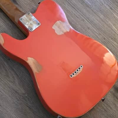 Big River “Moses” T-Style • Aged Fiesta Red Nitro • Roasted Maple/Rosewood Neck • A5 Vintage Style P/U’s image 13