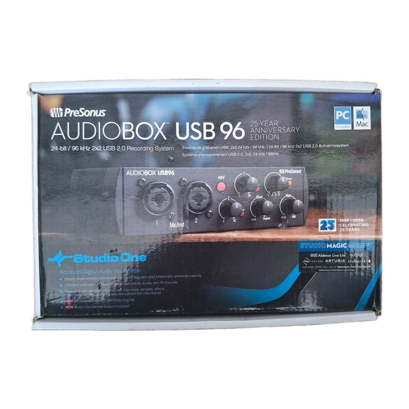PreSonus Audiobox USB 96K 25th Anniversary Audio Interface 2020 - Present - Black image 1