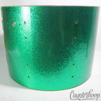 Rogers 14x20"Green Sparkle Dayton Holiday Bass Drum Shell Maple 60s Powertone US image 6