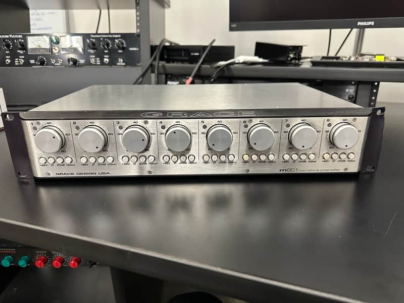 Grace Design m801 8-Channel Microphone Preamplifier 2005 - 2018 - Silver/Black image 1