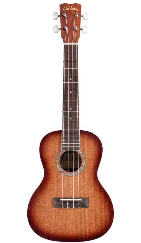 Cordoba 15CM-E Concert Ukulele, Mahogany w/ Edgeburst image 1