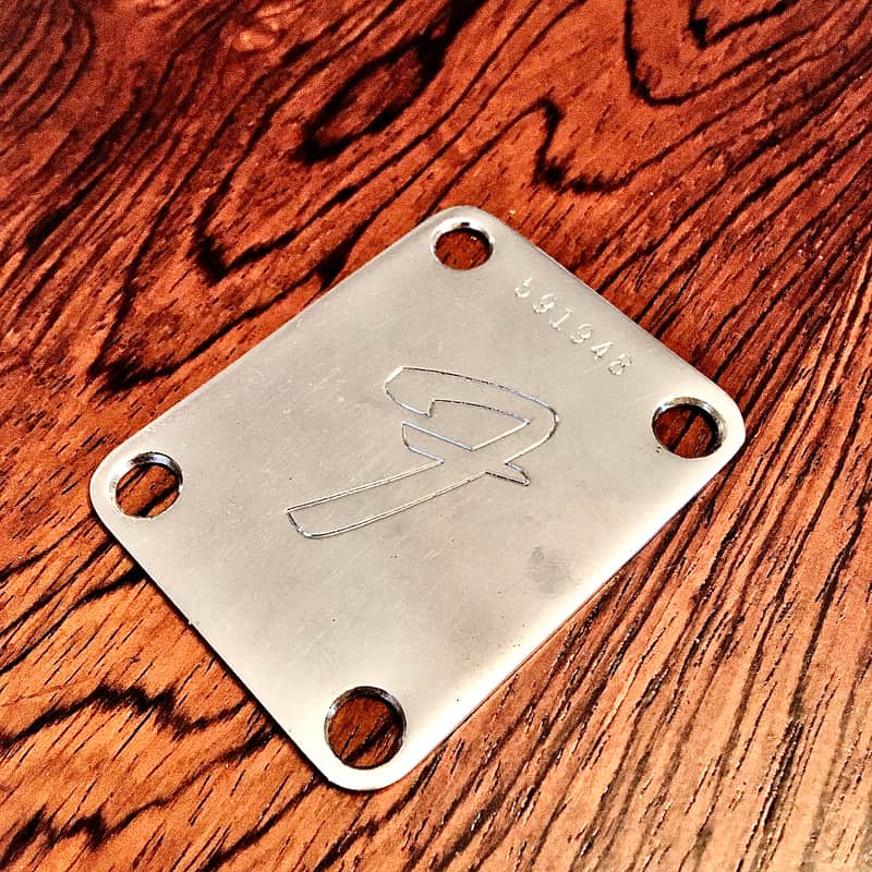 Fender Neck plate 1974 Chrome original vintage USA telecaster stratocaster Jazz Precision bass image 1