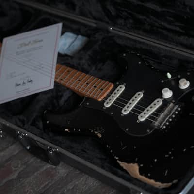 Del-Tone 50s S-Style - Black - Heavy Aging image 22