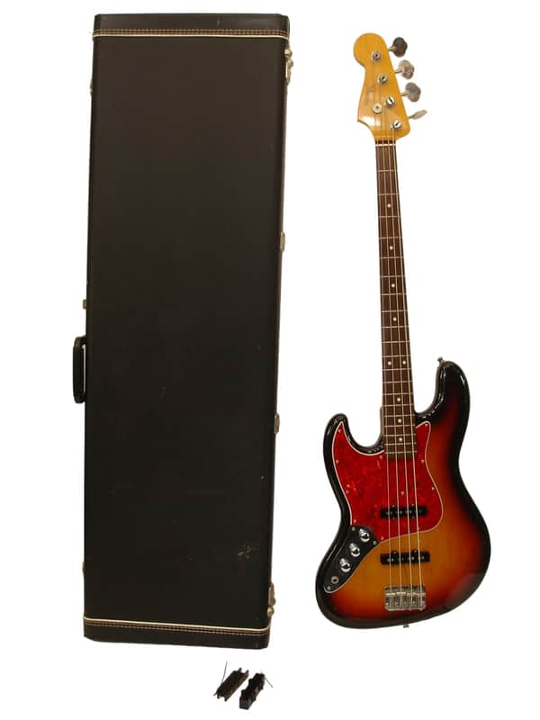 1995 Fender Jazz Bass Left-Handed 4-String Electric Bass Guitar, 3-Tone Sunburst w/ Case image 1