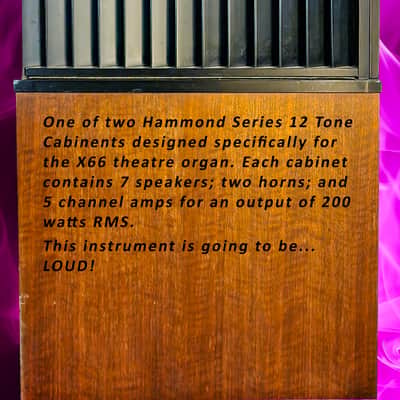 Rare, Vintage (1971) Hammond X66 with 2 Matching tone cabinets, cables, pedals and bench. image 6