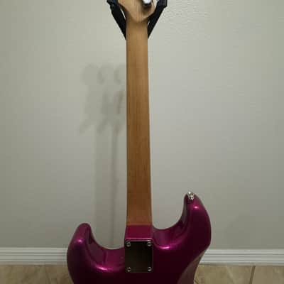 Partscaster Thinline S-Style - Purple Sparkle w/ Fender Cory Wong Loaded Pickguard (Semi-Hollow Fender Strat) image 7