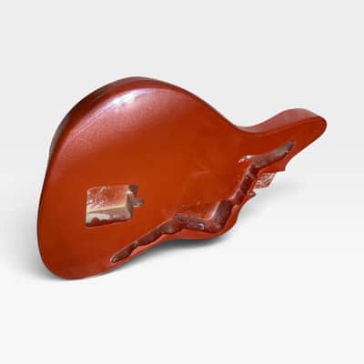 Orange DIY Electric Guitar Paulownia Body Build 6 String image 3
