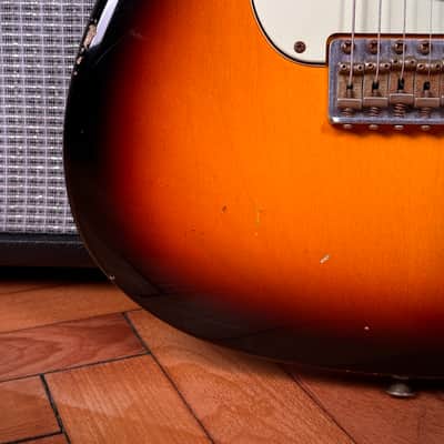 2009 Fender 59 John Cruz Strat Masterbuilt Sunburst Relic image 6