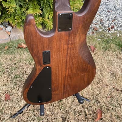 Warmoth Jazz Bass; Luthier-built in 2015; Natural walnut/wenge/ebony; Bartolini Active EQ; NICE! image 5