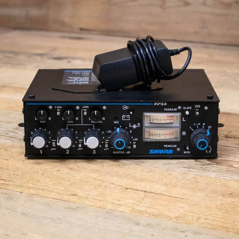 Shure FP33 3-input 2 Output Portable Stereo Mixer Field FP-33 U286430 Bild 1