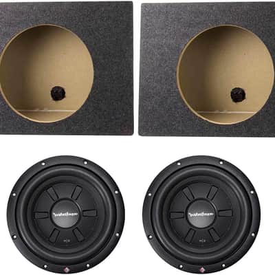 2 Rockford Fosgate Prime R2SD4-12 Shallow Subwoofer + 2 Single Sealed Boxes image 1