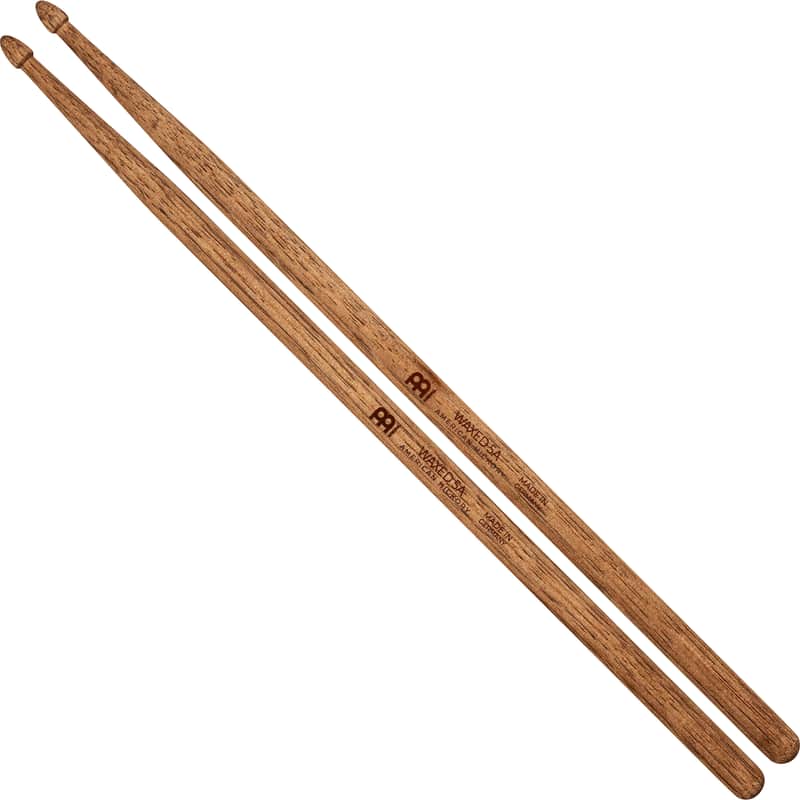 Meinl Waxed 5A Drumstick Hickory Medium-Heavy Acorn tip Pair image 1