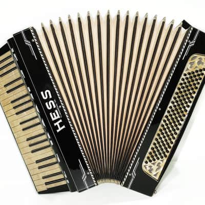 Hess Klingenthal Vintage Accordion 120 Bass, made in Germany, Lightweight Old Original Piano Accordion, New Straps, 2617 image 2