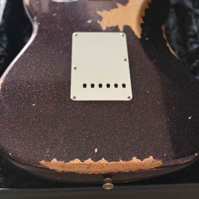 Fender Custom Shop 61 Stratocaster Guitar Heavy Relic 2023 - Super Faded/Aged Magenta Sparkle image 17
