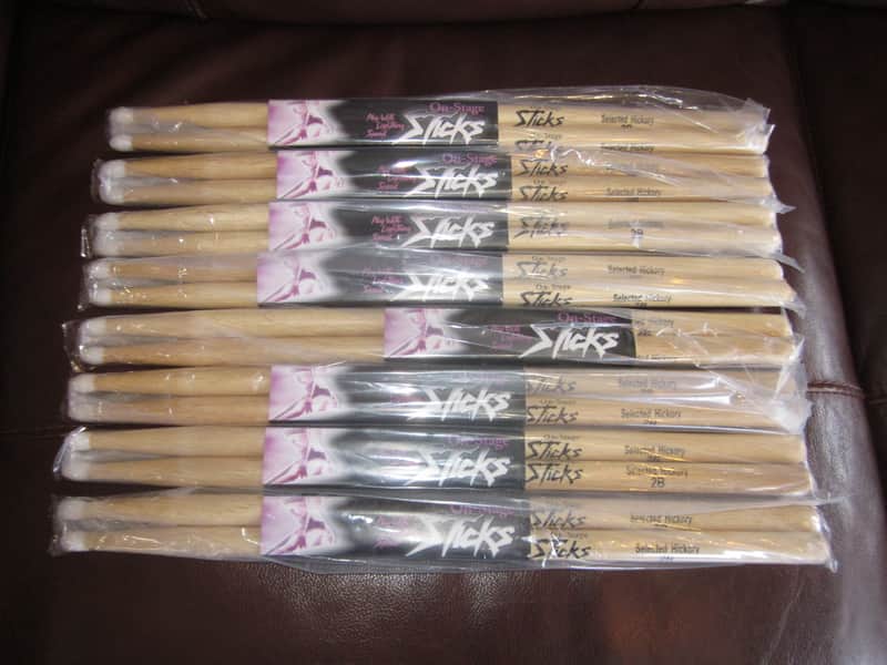 On-Stage 2B Drumsticks Nylon Tip OSS HN2B 8 Pair image 1