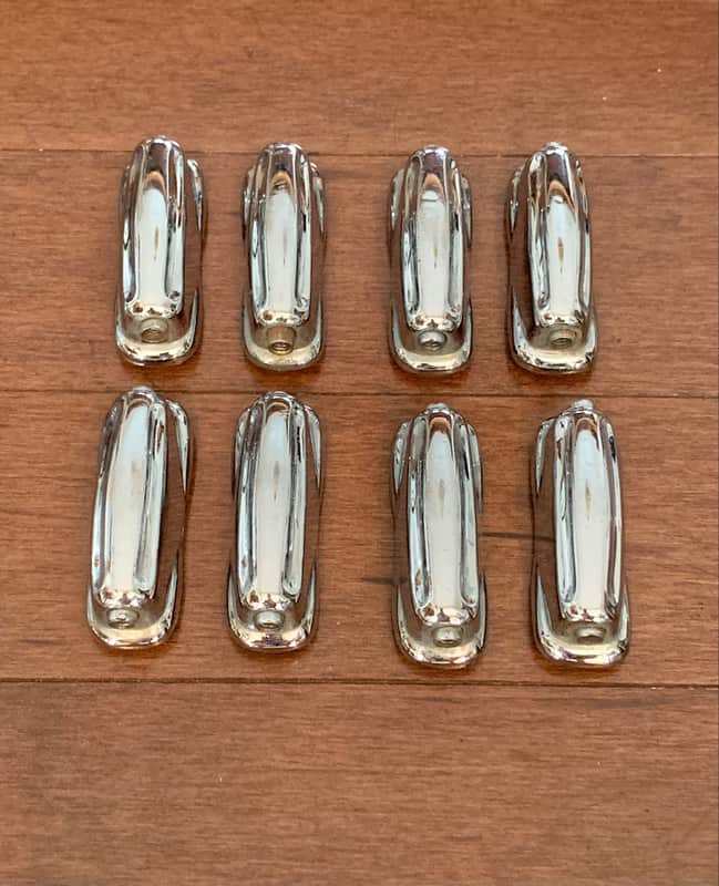 VINTAGE SLINGERLAND Snare Drum Lugs - 60’s Chrome - Set of 8 with Screws - GOOD CONDITION image 1