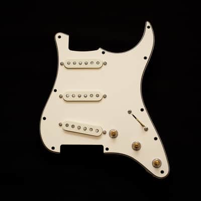 Polaris Loaded Strat Pickguard with Handwound Alnico 3 Pickups, CTS Pots, Orange Drop Capacitor, and Switchcraft Jack image 5