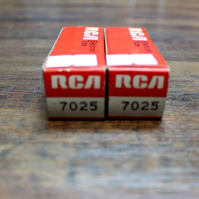 RCA 1970 7025 12AX7A NOS TUBES (2) Tested Made in USA image 2