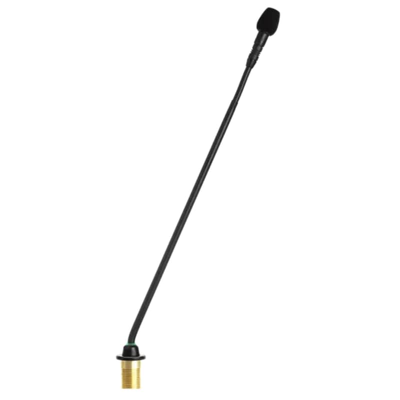 Shure MX418D/C Cardioid Condenser Microphone, 18" Gooseneck, Includes Desktop Base with 10' Cable, Logic Functions, Programmable Switch, LED Indicator, Snap-Fit Foam Windscreen image 1