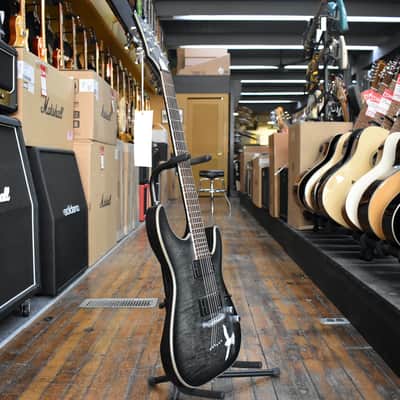 Schecter Korea C-1 Platinum Electric Guitar 2016 Translucent Black image 5