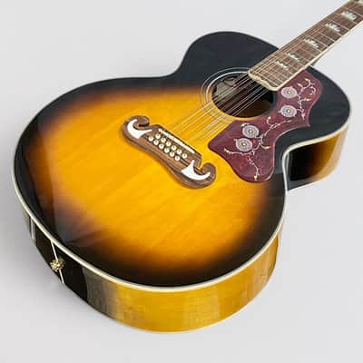 Epiphone J-200 12 String Acoustic-Electric Guitar - Vintage Sunburst image 10
