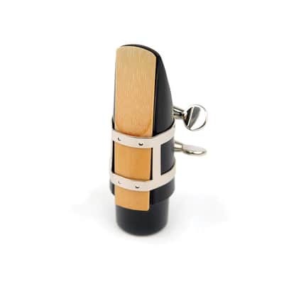 Rico Ligature for Soprano Saxophone Nickel-Plated, Ligature & Cap Set image 2