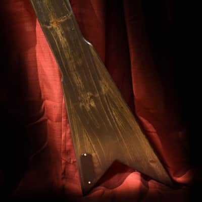 HandMade Lap Steel Guitar - Black / Brown Stain - Red Bevels - Satin Relic Finish - USA Made image 14