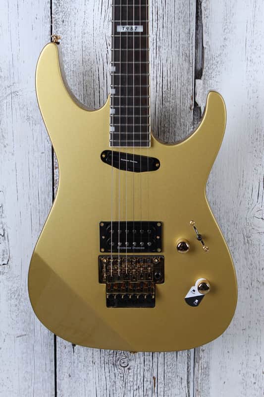 ESP LTD '87 Series Mirage Deluxe '87 Solid Body Electric Guitar Metallic Gold image 1