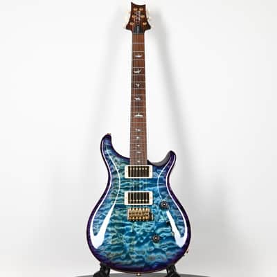 PRS Custom 24 Wood Library w/ 1-Piece Quilt 10-Top, Brazilian Rosewood, & 58/15 LT Pickups- Aquableux Purple Burst 2026 (0423889) image 2
