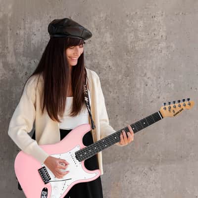 Sonicake Electric Guitar, 39" Beginner Electric Guitar, Classic SSS Pickup, Tremolo Bridge, Full-Size Lightweight Body, Rounded Fret Ends, Heel Adjustment Truss Rod image 7