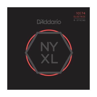 D'Addario NYXL 10-74 Carbon Steel Alloy 8-string - Electric Guitar Strings image 1