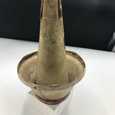 Vintage Humes & Berg Stonelined Trombone Mute Tenor Cup - White/Red image 5