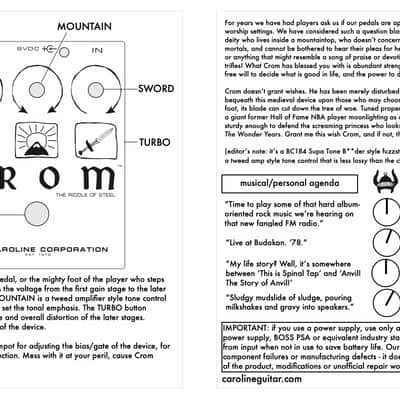 Caroline Guitar Company CROM™ Fuzz - BC184 Supa Tone Bender style Fuzzstortion image 7