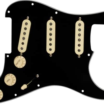 FENDER - Pre-Wired Strat Pickguard Original 57/62 SSS Black 11 Hole PG - 0992345506 image 1