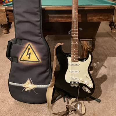 Fender Squire Stratocaster upgraded bridge/pickups comes with custom padded gig bag and strap image 1