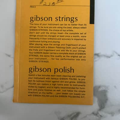 1960’s Gibson Country Western Hang Tag Vintage Collector Case Candy Instructions Warranty Manual image 3