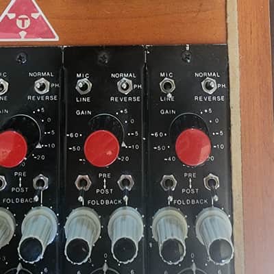 Trident 5 Channel B Range Microphone Preamp EQ Sidecar 1972 - Custom Racked Rare Vintage Legends Helios image 4