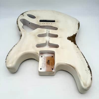 MJT Stratocaster Body Alder Relic Nitro Olympic White mjt6617 image 7