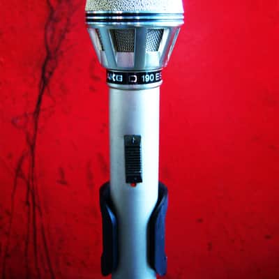 Vintage 1970's AKG D190ES / D190E dynamic cardioid microphone Low Z 280 OHMS w mic clip D1000E D330BT image 8