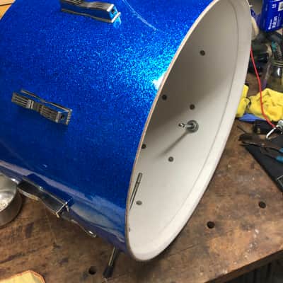 Ludwig Club Date Mid-60s - Blue Sparlke, Nickel plate hardware image 21