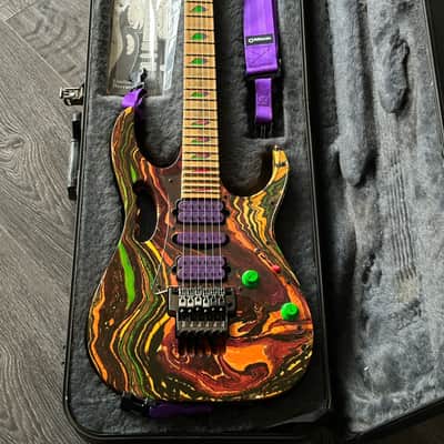 Ibanez JEM77 PMC Purple Multi Color Steve Vai with Case image 4