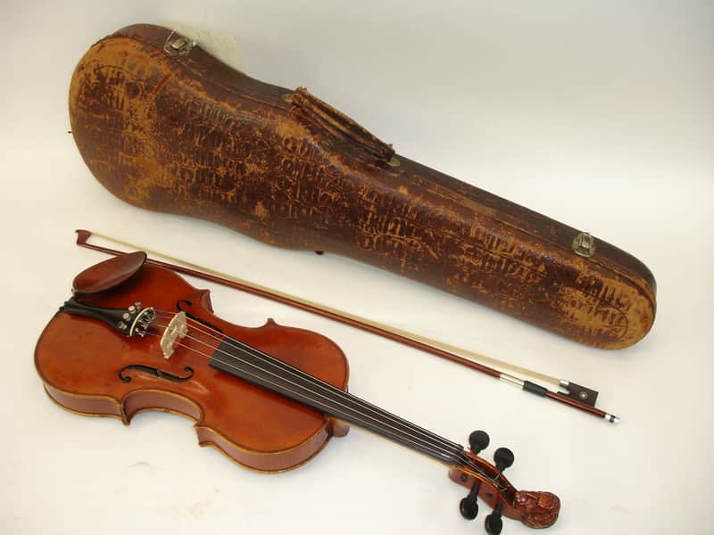 Vintage Joseph Guarnerius Copy 4/4 Violin w/ Carved Head Scroll