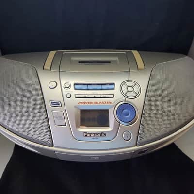 Panasonic RX-ES25 Power Blaster Digtal Tuner/CD/Cassette Boombox Tested working NO remote control image 1